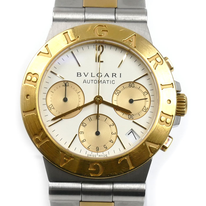BVLGARI ブルガリ ディアゴノ スポーツ クロノグラフ 腕時計 自動巻き CH35SG メンズ【中古】