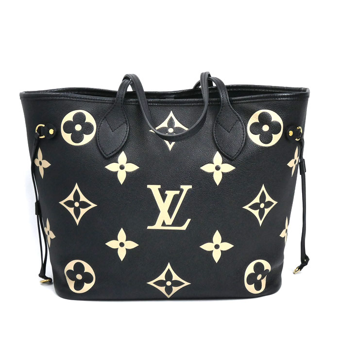 LOUIS VUITTON ルイ・ヴィトン ネヴァーフル MM トートバッグ モノグラム・アンプラント ブラック M58907 IC レディース【中古】【美品】