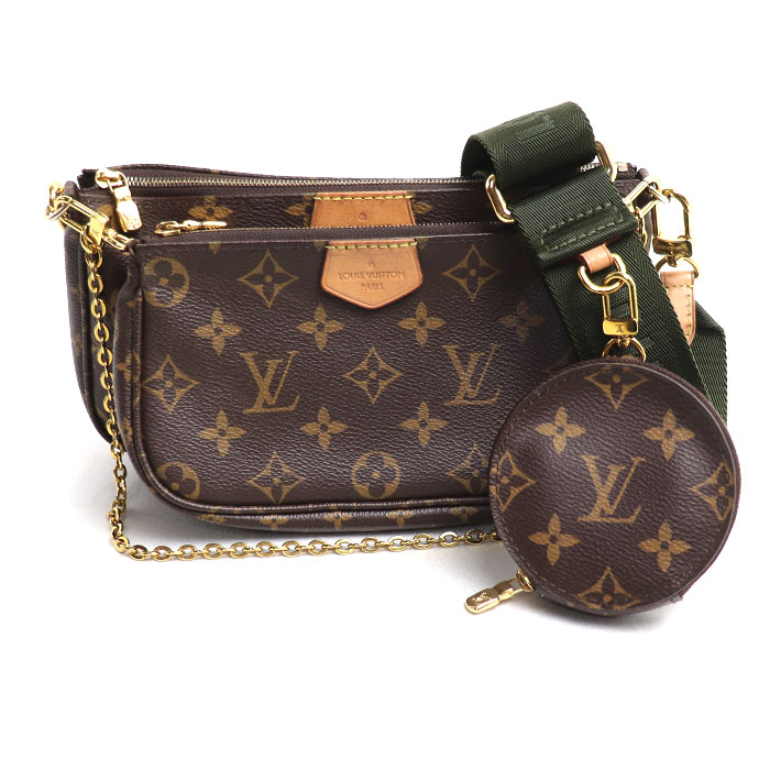 LOUIS VUITTON ルイ・ヴィトン ミュルティ・ポシェット・アクセソワール 2Wayショルダーバッグ モノグラム ブラウン カーキ M44813 レディース【中古】