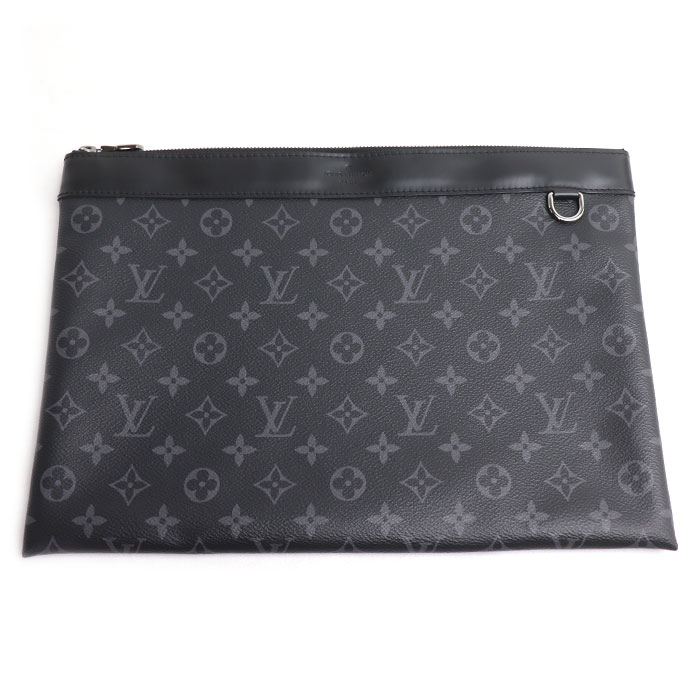 LOUIS VUITTON ルイ・ヴィトン ポシェット ディスカバリー クラッチバッグ モノグラムエクリプス ブラック M62291 メンズ【中古】