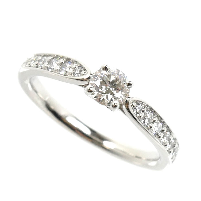 TIFFANY&Co. ティファニー Pt950プラチナ ハーモニー リング・指輪 ダイヤモンド0.23ct 8号 3.4g レディース【中古】【美品】