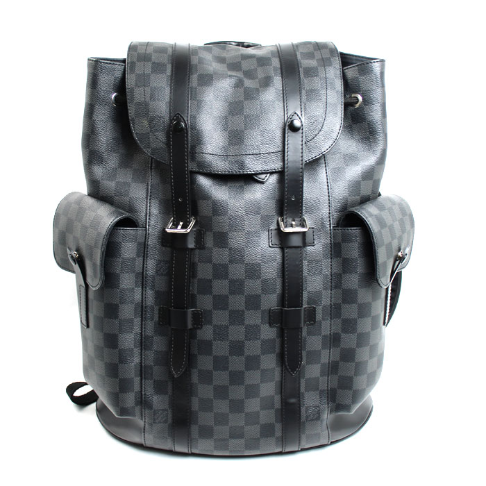 LOUIS VUITTON ルイ・ヴィトン クリストファーPM リュック・デイパック ダミエ・グラフィット ブラック N41379 メンズ【中古】