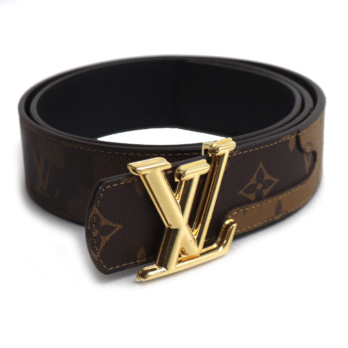 LOUIS VUITTON ルイ・ヴィトン  LVディメンションリバーシブルベルト ベルト ブラウン M4394 95/38 メンズ【中古】【美品】