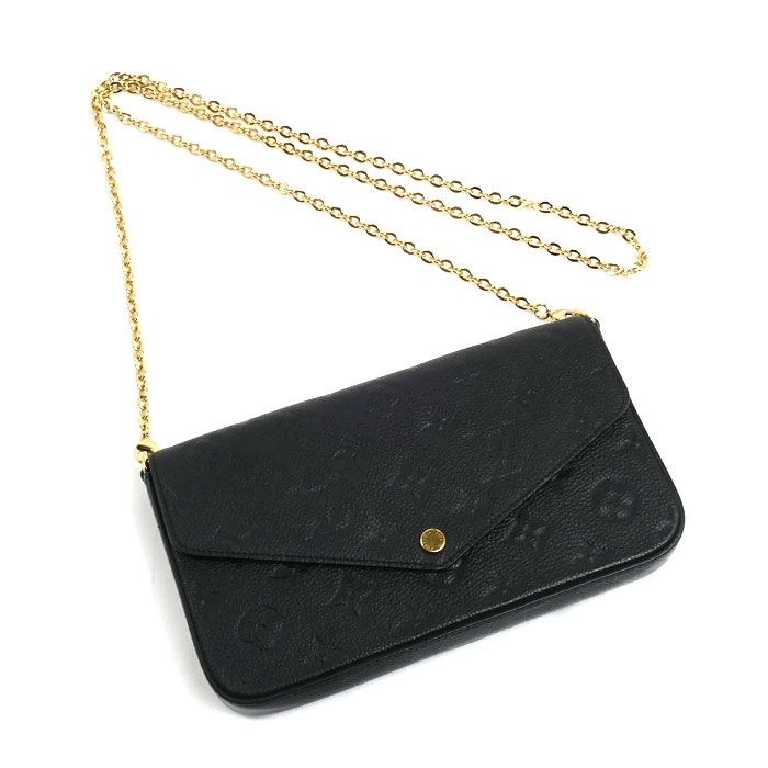 LOUIS VUITTON ルイ・ヴィトン ポシェット・フェリシー ショルダーバッグ モノグラム・アンプラント ノワール M82477 レディース【中古】