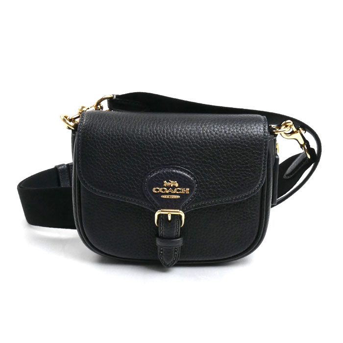 COACH コーチ アメリア スモール サドル バッグ ショルダーバッグ ブラック CP001  アウトレット レディース【中古】【美品】