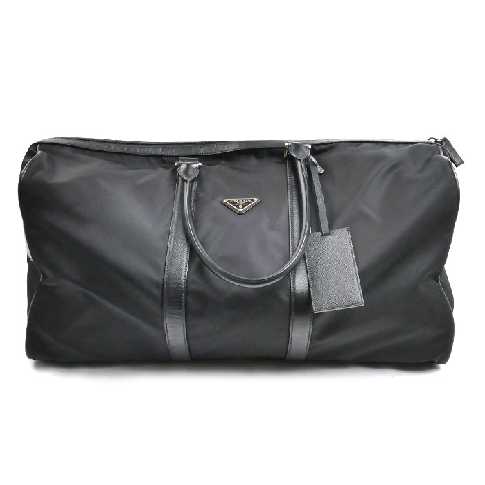 PRADA プラダ ボストンバッグ ブラック ユニセックス【中古】
