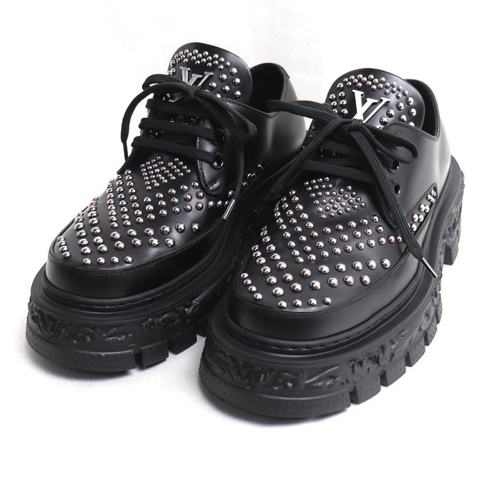 LOUIS VUITTON ルイ・ヴィトン バロック・ライン ダービー ブラック 7 メンズ【中古】【極美品】