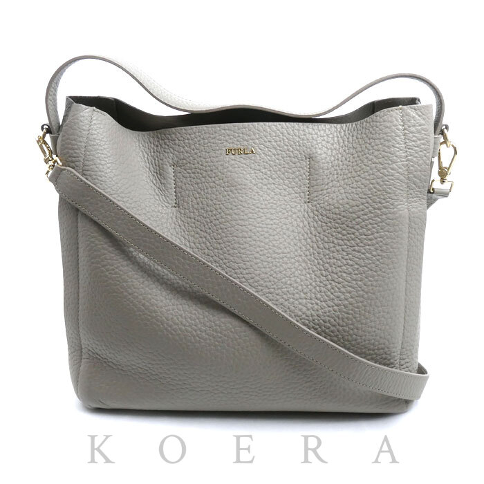 Furla フルラ カプリッチョ ホーボー M 2Wayショルダーバッグ CLIFF  グレージュ BHE6LN2_QUB000_9204_4614S レディース【中古】