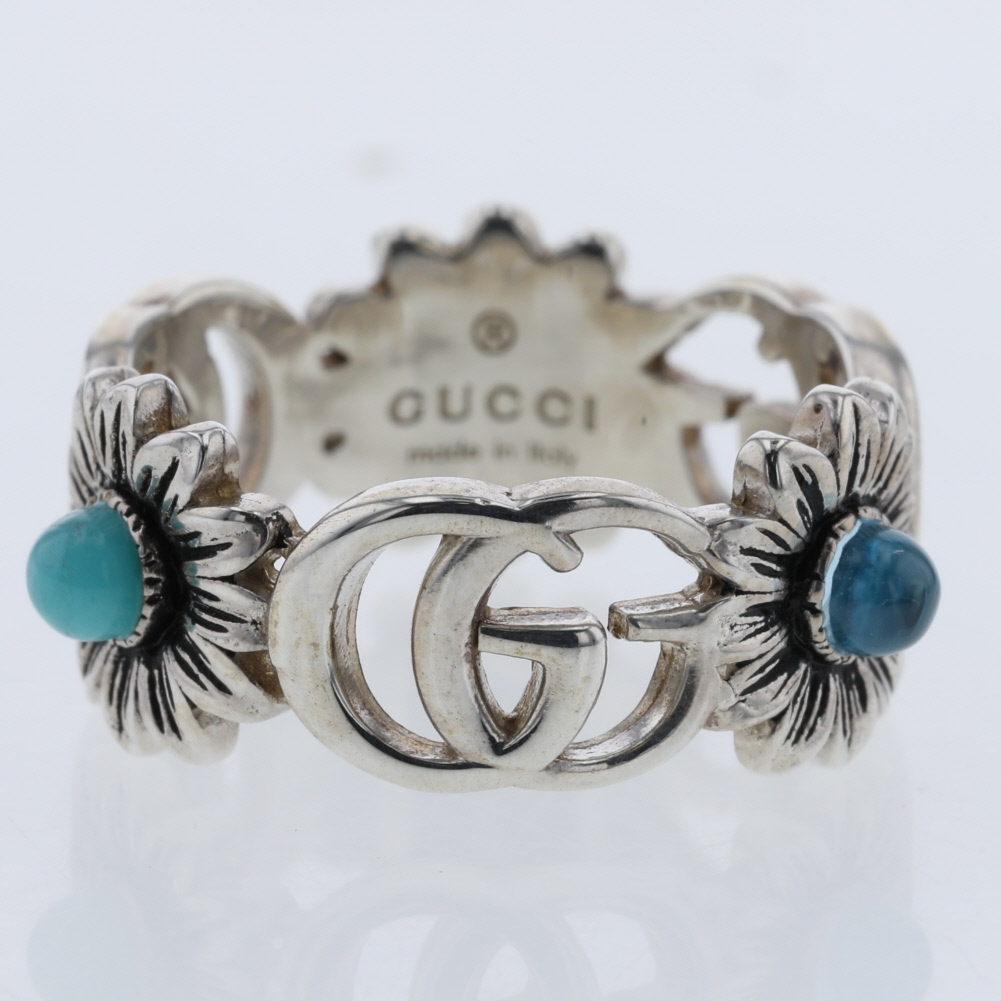 GUCCI Ring Double G flower Silver925 EU53 K00411830 | eBay