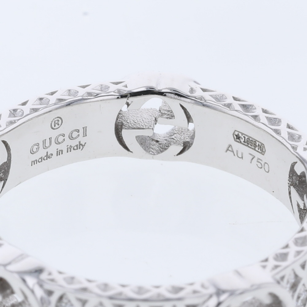 GUCCI Ring Gucci Interlocking G Japan Limited WG diamond EU49 K0051323 | eBay