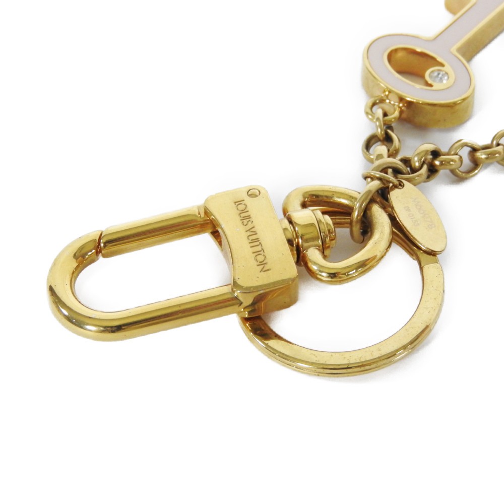 AUTHENTIC LOUIS VUITTON S lock M66978 key ring Key ring bag charm Rhinesto... | eBay