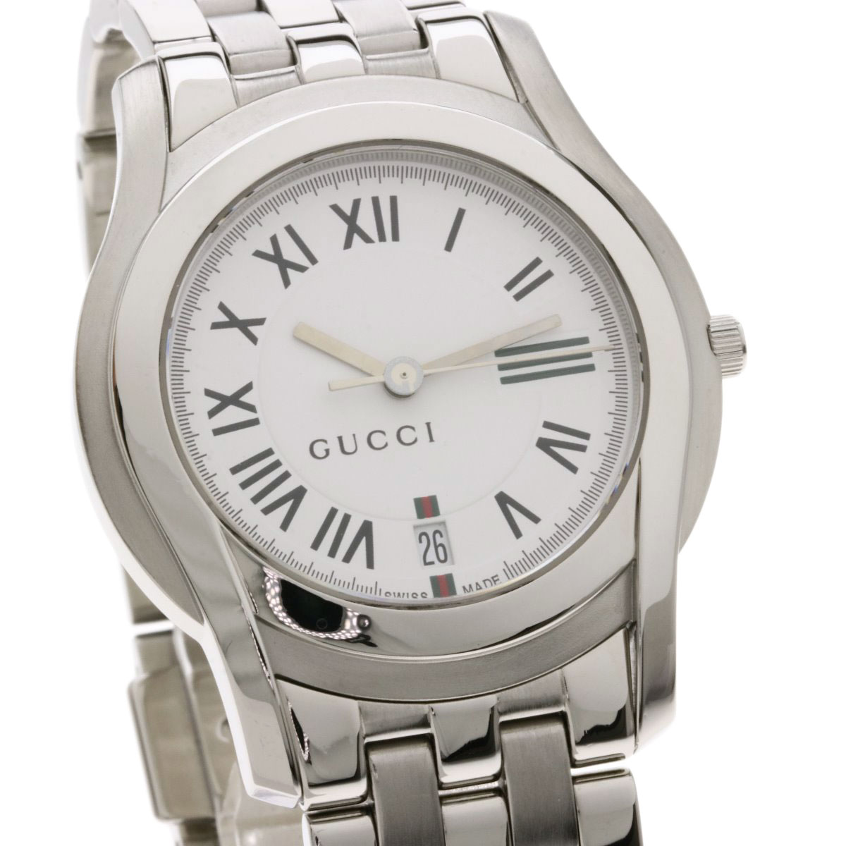 GUCCI Round face Watches 5500M Stainless Steel/Stainless Steel mens | eBay