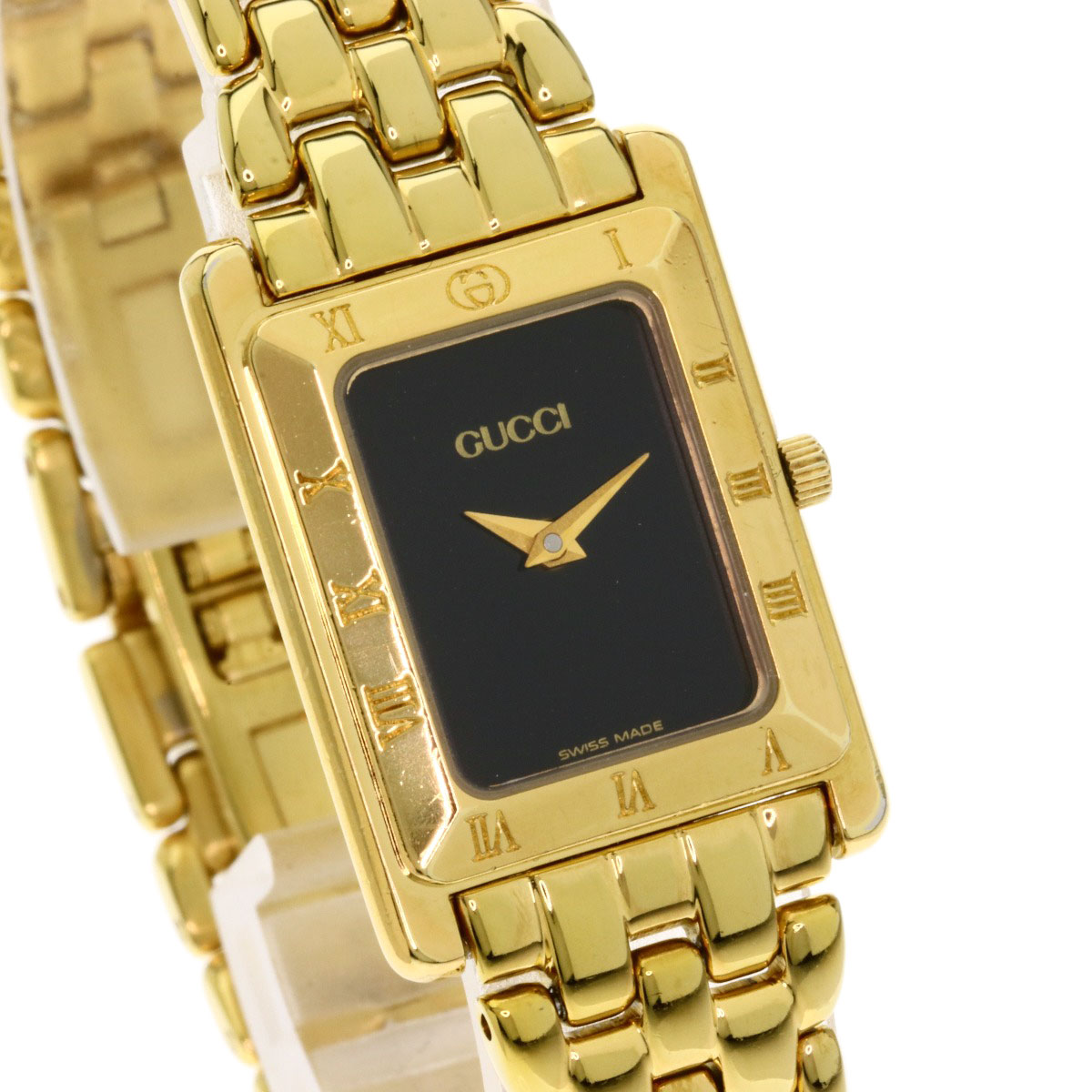 Gucci Square Face Watches 4200l Gold Platedgold Plated Ladies Ebay 