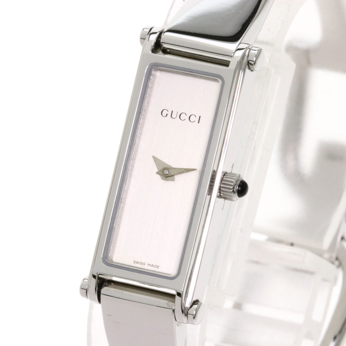 GUCCI Square face Watches 1500L Stainless Steel/Stainless Steel Ladies ...