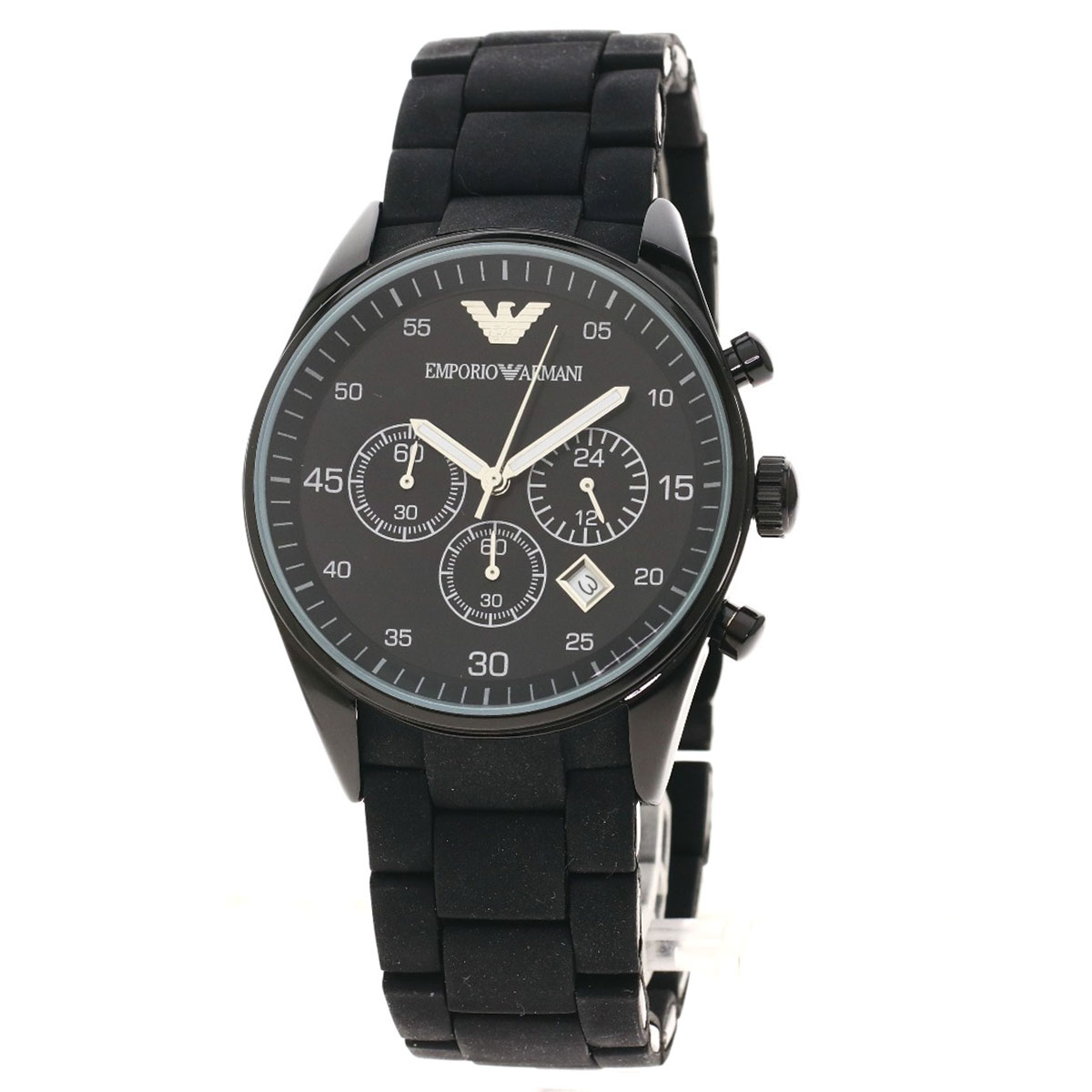 Emporio Armani Round face Watches AR-5889 Stainless Steel/Rubber mens ...