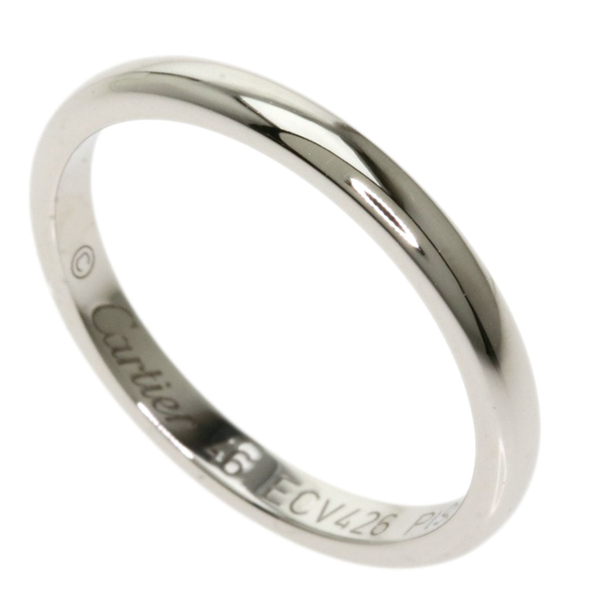 CARTIER Ring Wedding Ring # 46 Platinum PT950 | eBay