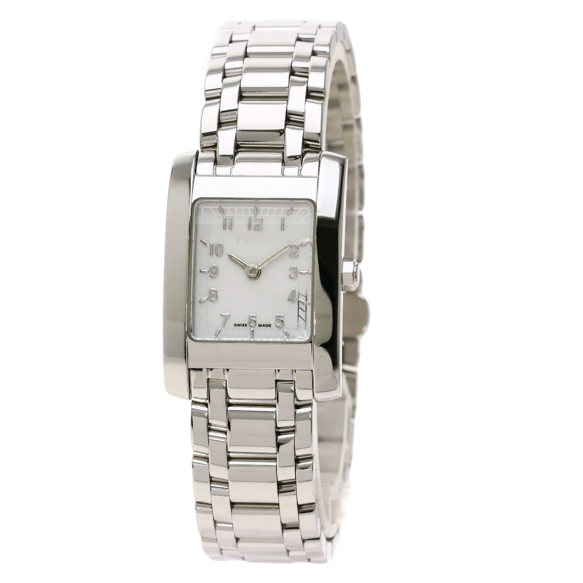 FENDI Square face Watches 7000L Stainless Steel/Stainless Steel Ladies ...