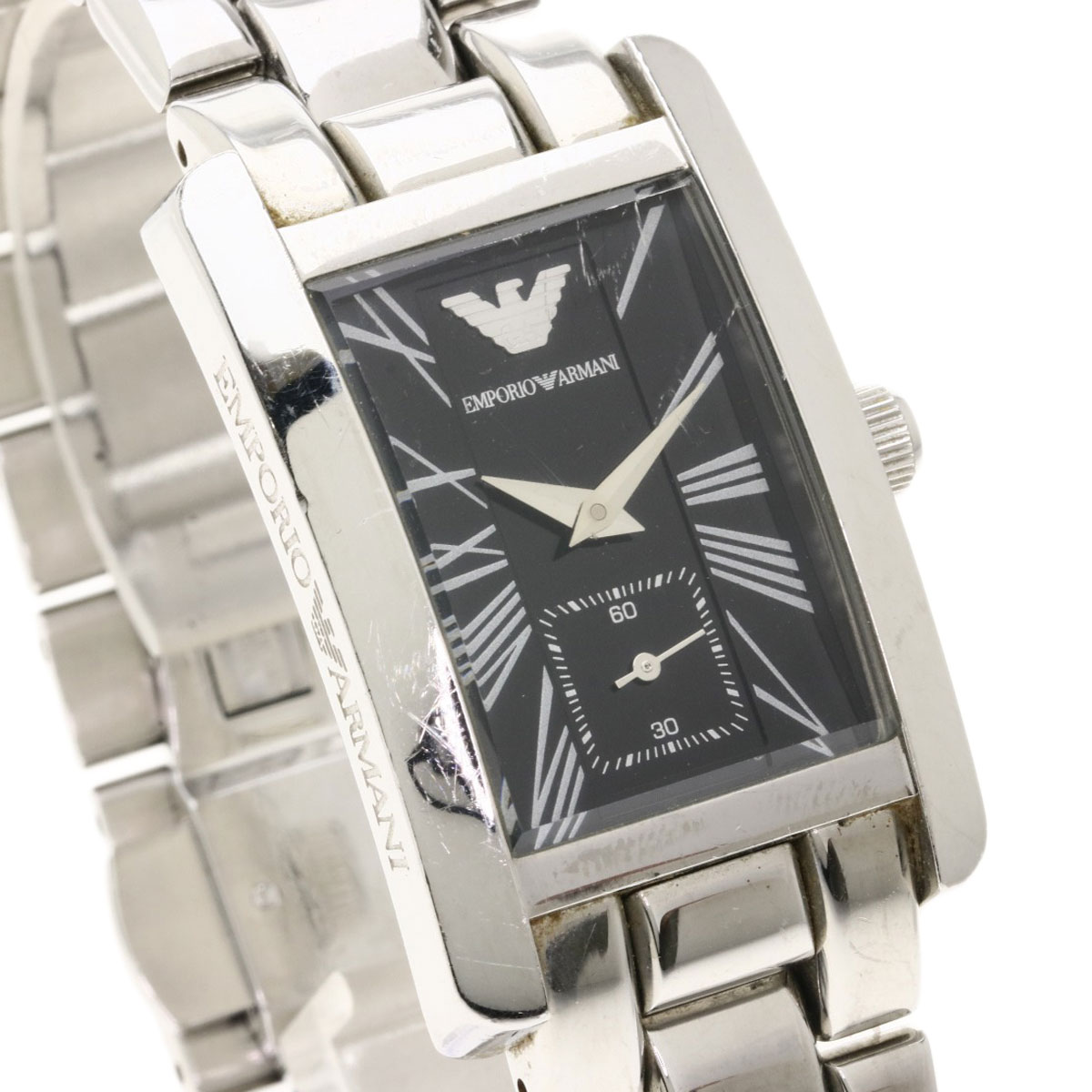 Emporio Armani Square face Watches AR-0157 Stainless Steel/Stainless ...