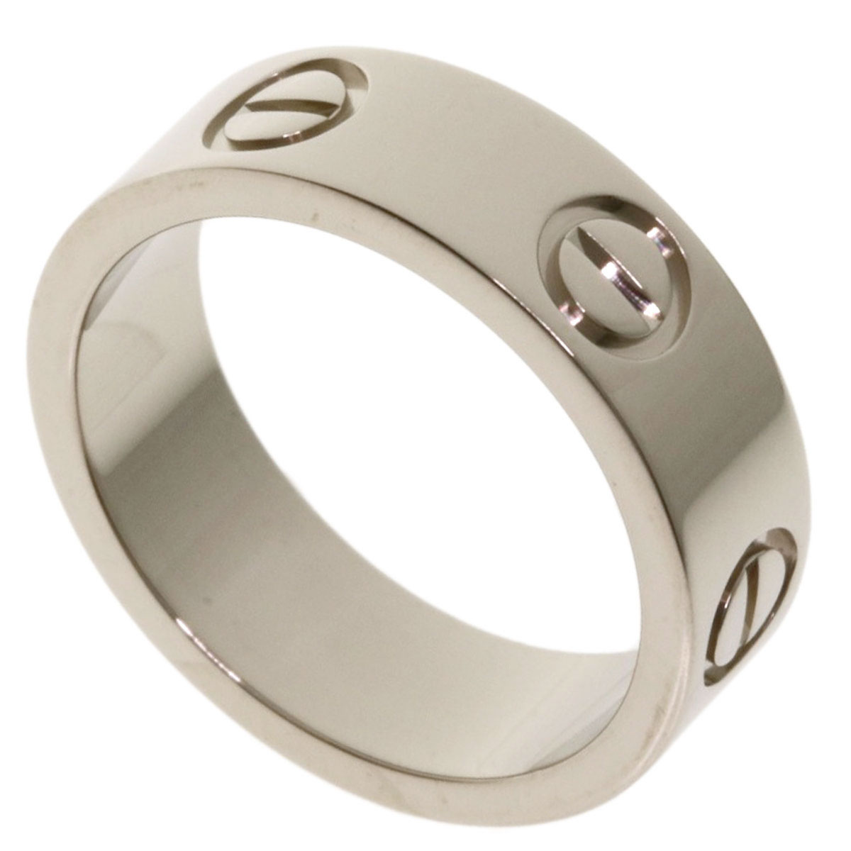 CARTIER Ring love ring #48 K18 White 