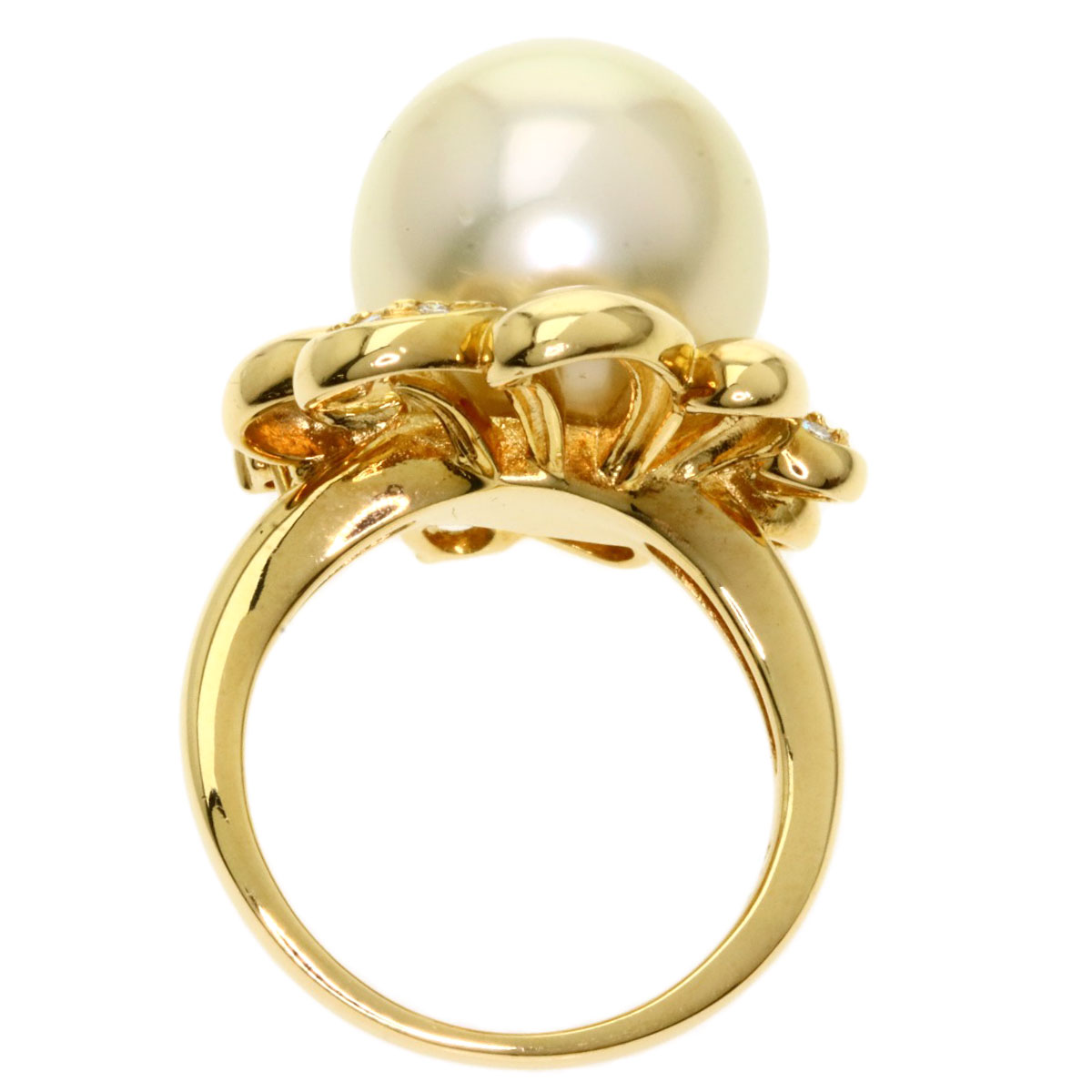 TASAKI Ring South Sea Pearl Pearl Diamond K18 Yellow Gold | eBay