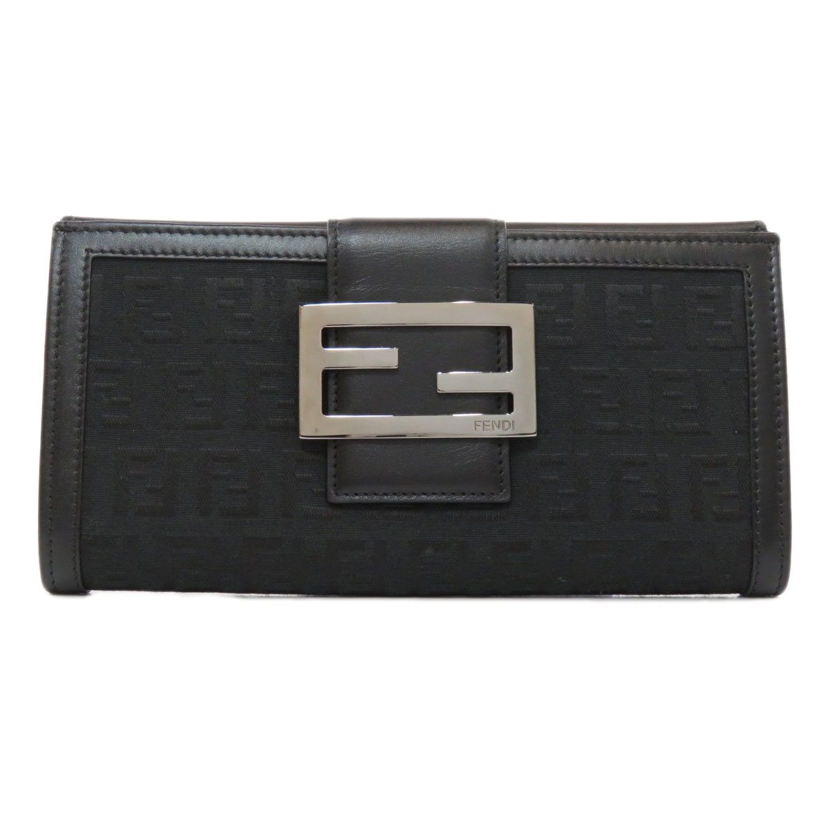 FENDI Long wallet (with Coin Pocket) Zucca pattern logo Canvas Leather | eBay