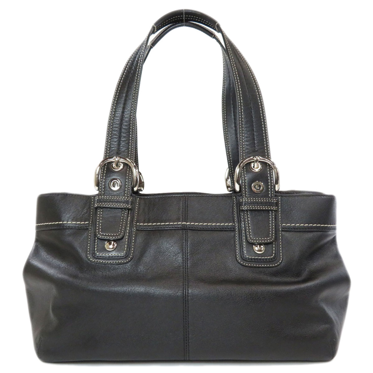 COACH F13732 Tote Bag Soho pleated logo Leather | eBay