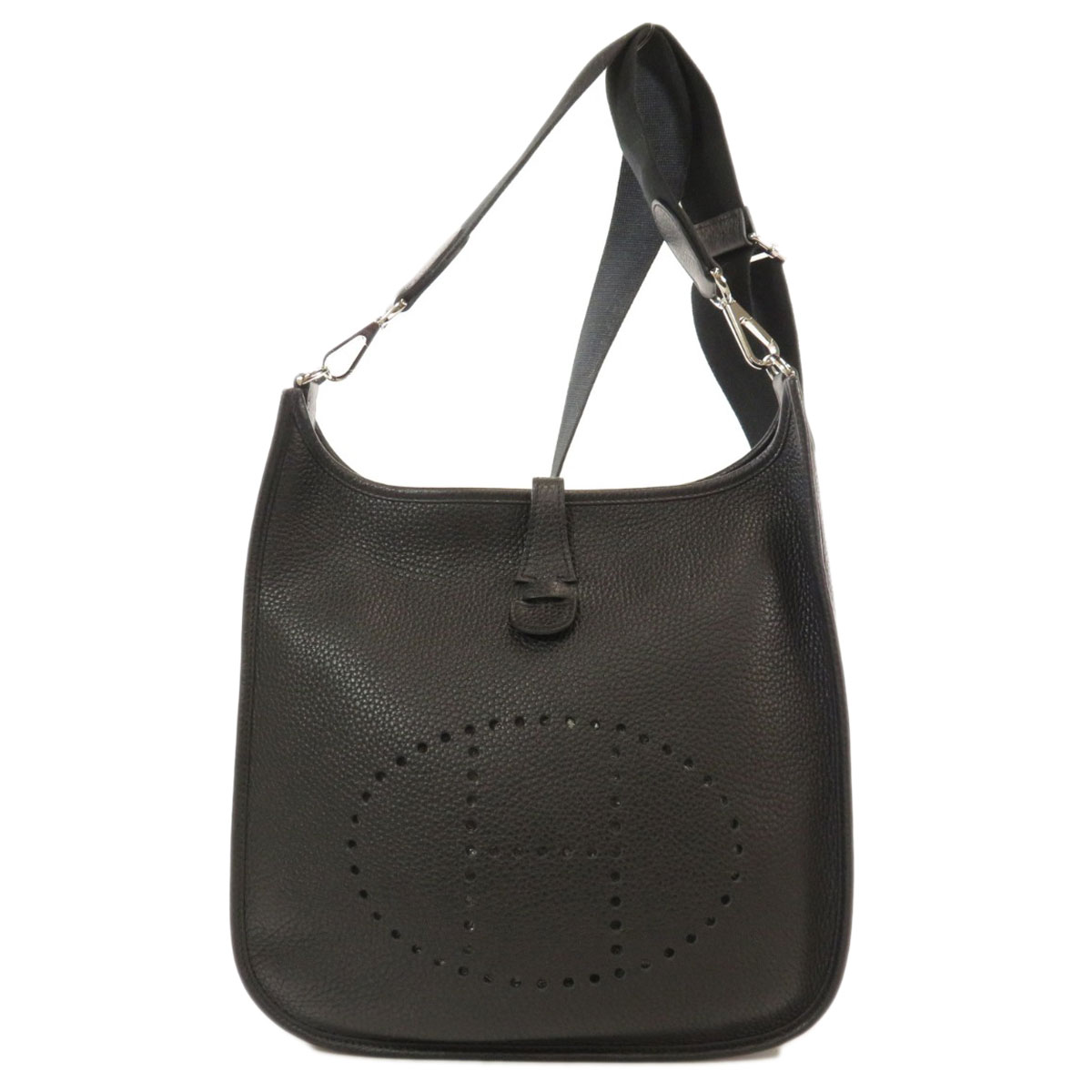 black hermes shoulder bag