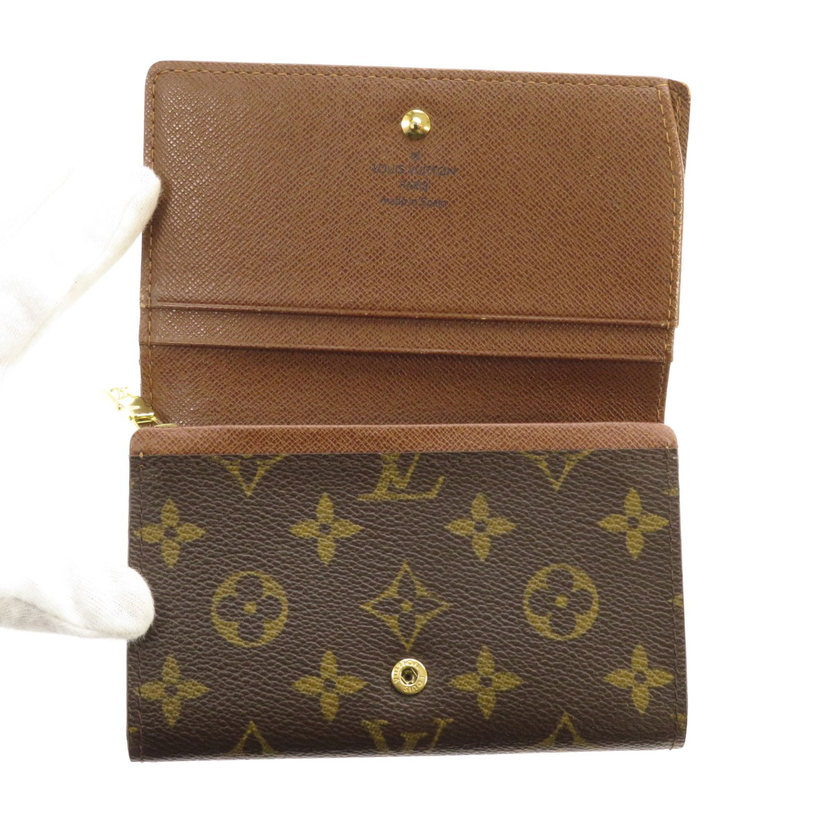 LOUIS VUITTON M61736 Bifold Wallet with Coin Pocket Portefeiulle Tresol ...