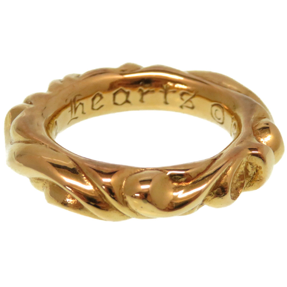 AUTHENTIC CHROME HEARTS 22K SCRL BAND Ring Gold K22 Yellow Gold 0166 eBay