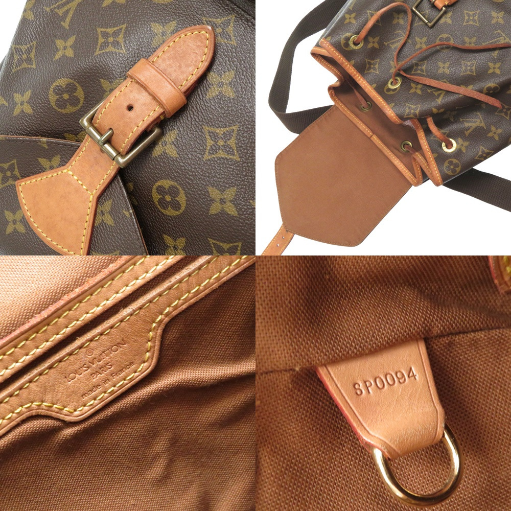 Louis Vuitton Bag Monogram Women's Men's Rucksack Backpack Montsuri Gm  M51135 Brown