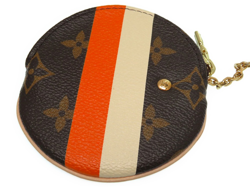 AUTH LOUIS VUITTON Monogram Groom Porte Mone ron Coin purse M60037 Orange 0185 | eBay
