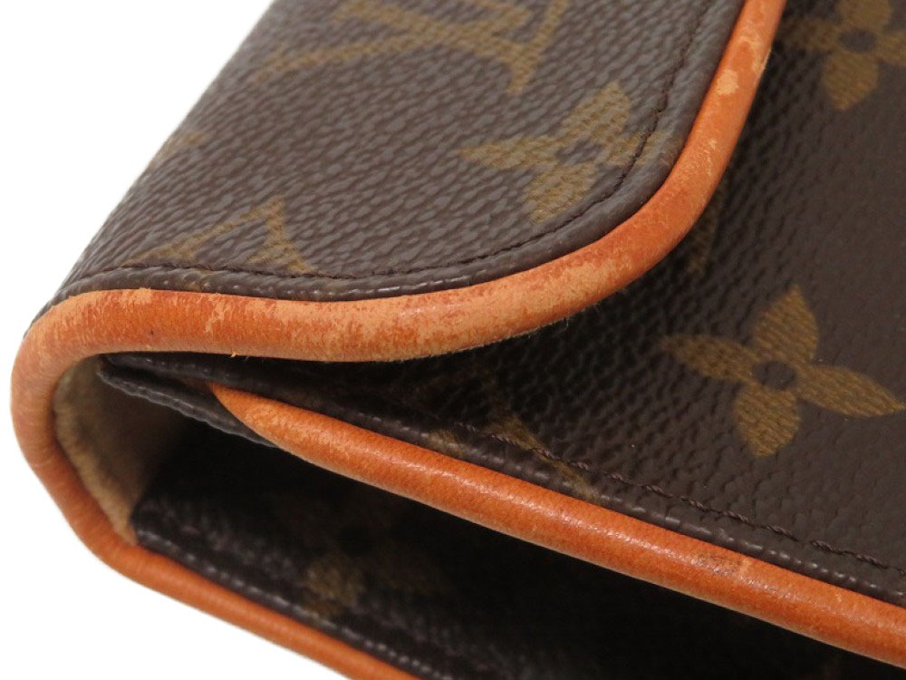 Louis Vuitton Brown Monogram Canvas Leather Pochette Florentine Waist Bag  For Sale at 1stDibs