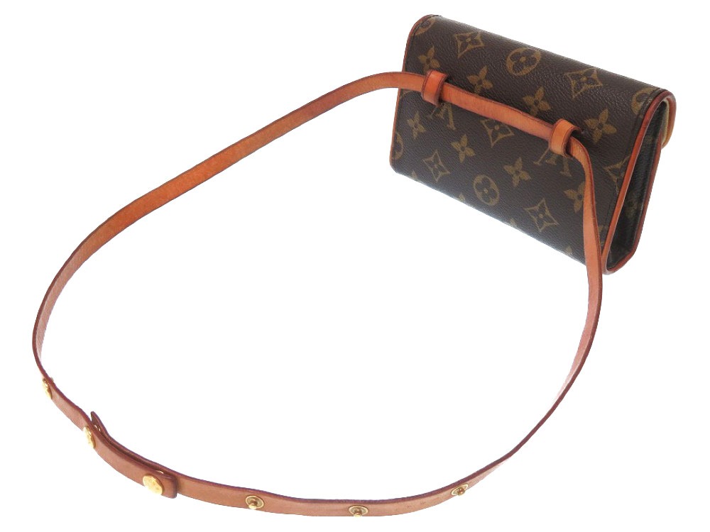 Auth Louis Vuitton Monogram Pochette Florantine M51855