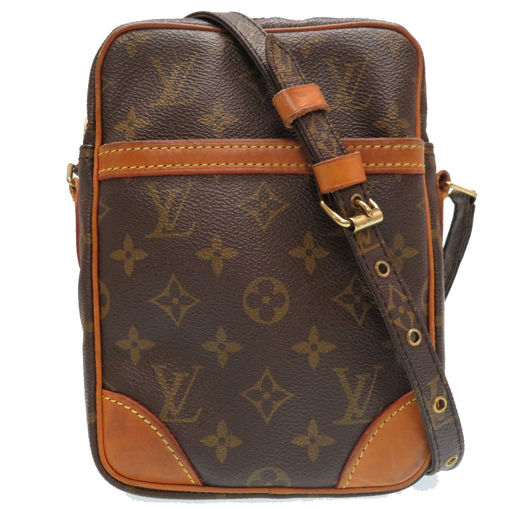 AUTHENTIC LOUIS VUITTON M45266 Monogram Danube Shoulder Bag Brown 0042 | eBay