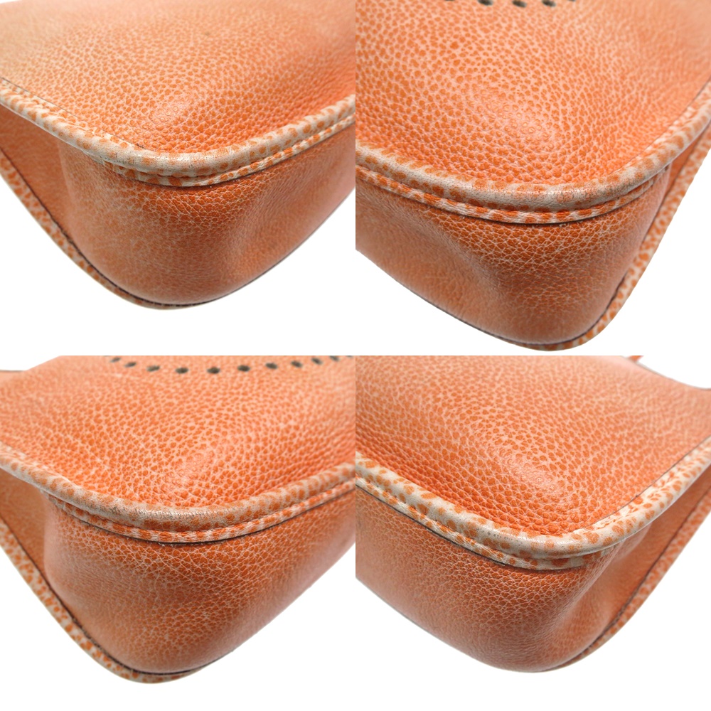 AUTHENTIC HERMES Dalme Cian Evelyne PM Shoulder Bag Orange Buffl 0014 | eBay