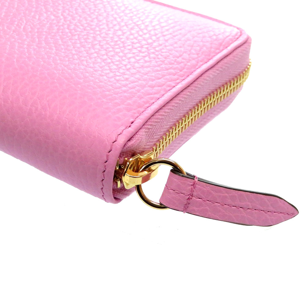 AUTHENTIC GUCCI 499337 Bosco Zip Around Long Wallet pink Leather 0240 | eBay