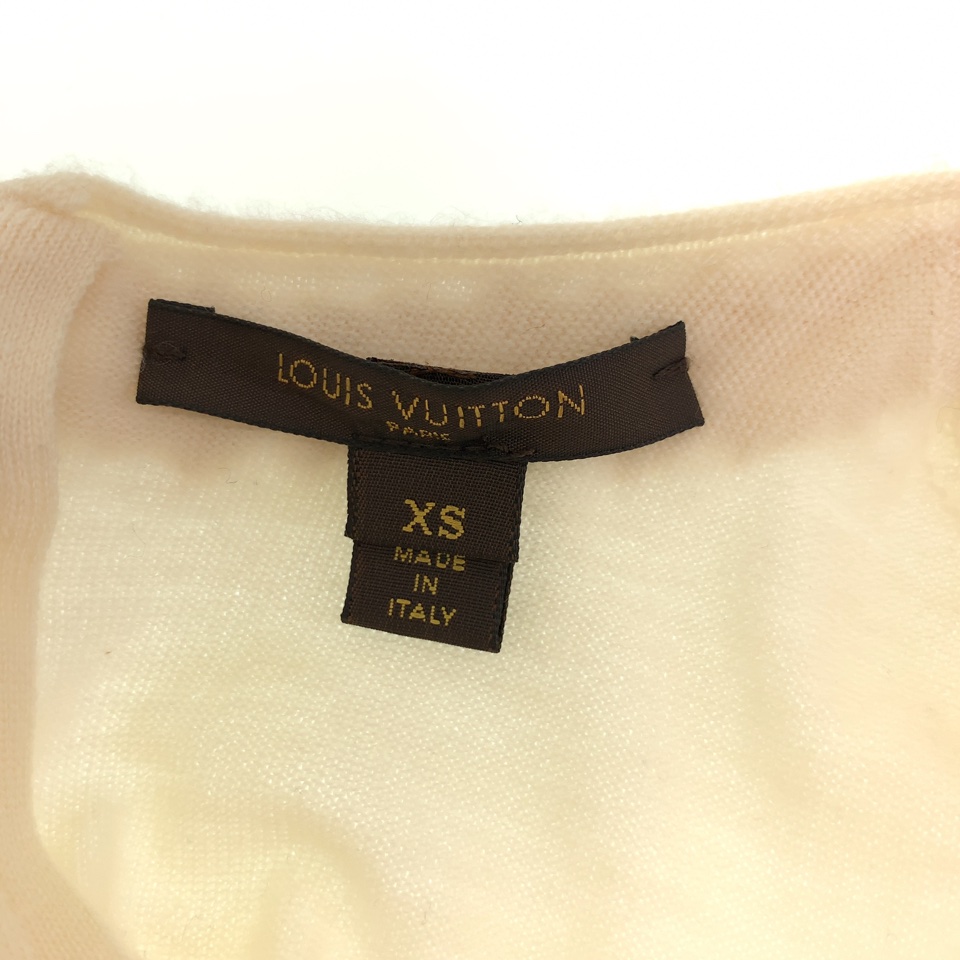 LOUIS VUITTON Bijou knit T-shirt tops off white | eBay