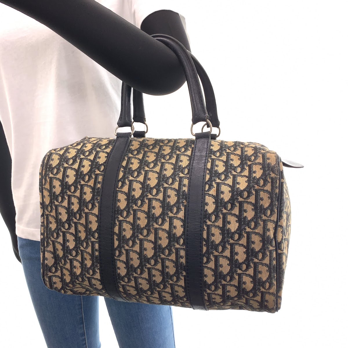 vintage dior trotter boston bag