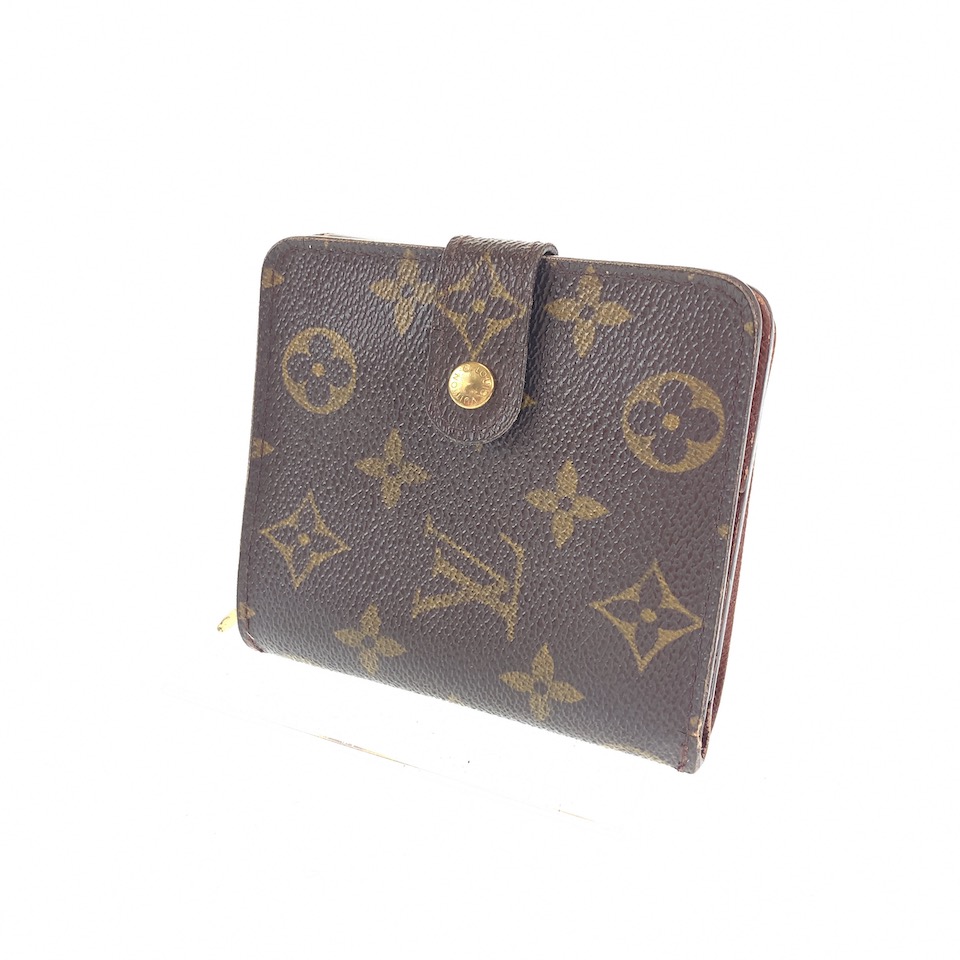 Free shipping LOUIS VUITTON vintage M61667 wallet folded wallet PVC ...