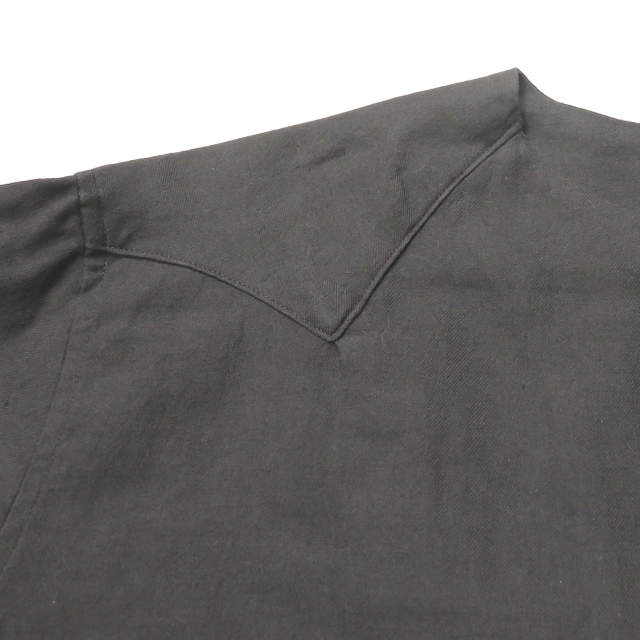 bukht NO COLLAR WESTERN SHIRT B-MB85203 2(M) Charcoal gray Long sleeve ...