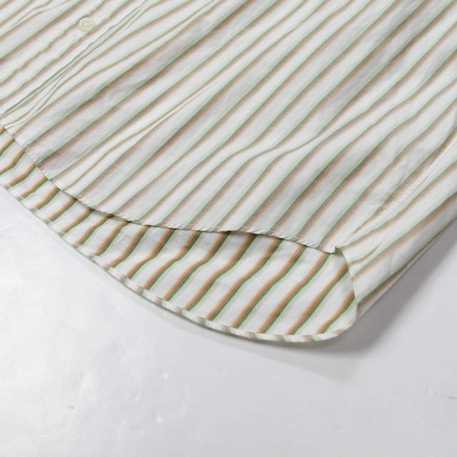 AURALEE 19SS WASHED FINX TWILL STRIPE SLEEVELESS SHIRTS