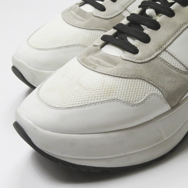 CELINE Italy Delivery sneakers 39(25.5cm) white Leather running Sneaker ...