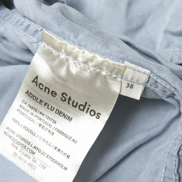 Acne Studios Addle 流感牛仔lyocell 翼飞机衬衫38 蓝色上衣 Ebay