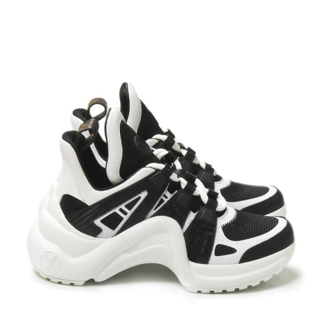 LOUIS VUITTON Italy LV ARCHLIGHT SNEAKER GO 0158 34 Black White shoes | eBay