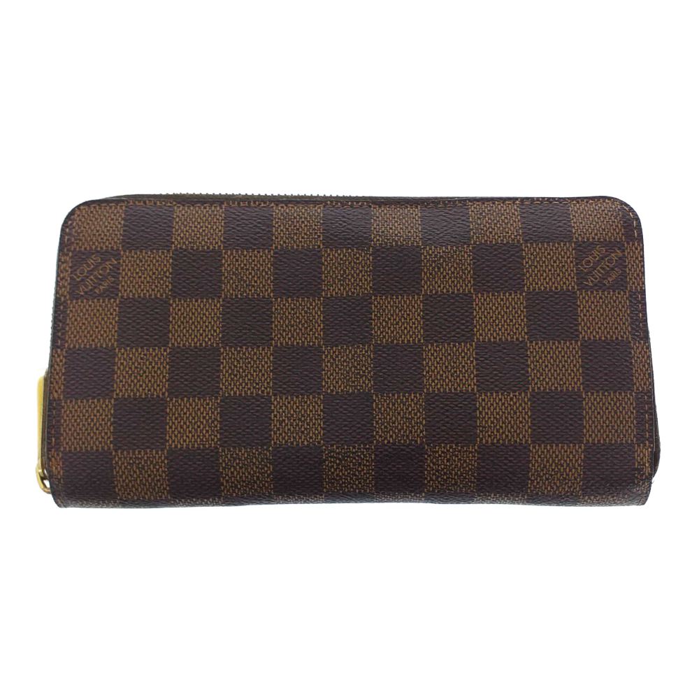 Louis Vuitton Damier Ebene Zippy Wallet Zip Aroundpurse / N60015 / Brown | eBay