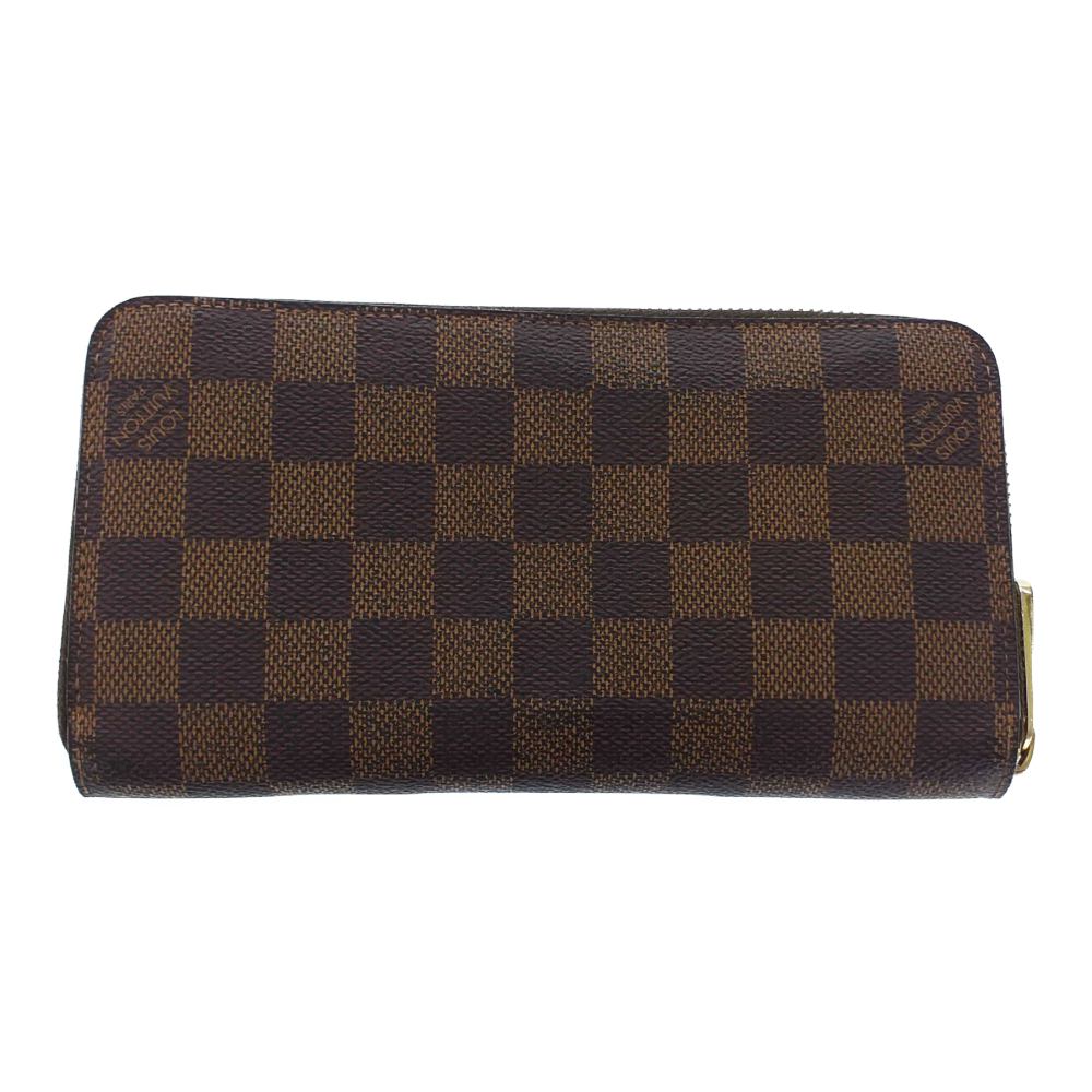 Louis Vuitton Wallet Elise Damier Ebene Brown in Canvas with Gold