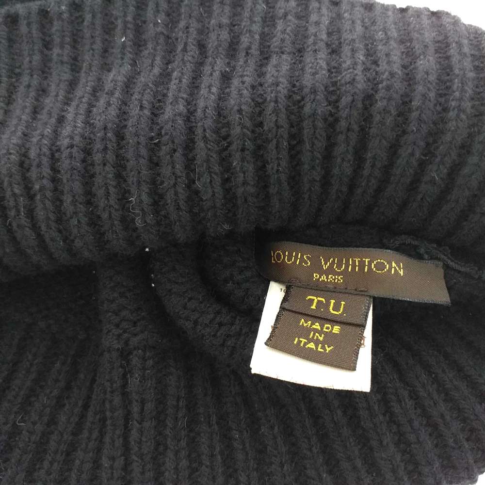 Louis Vuitton charm knit cap (knit hat) hat / black / LOUIS VUITTON | eBay