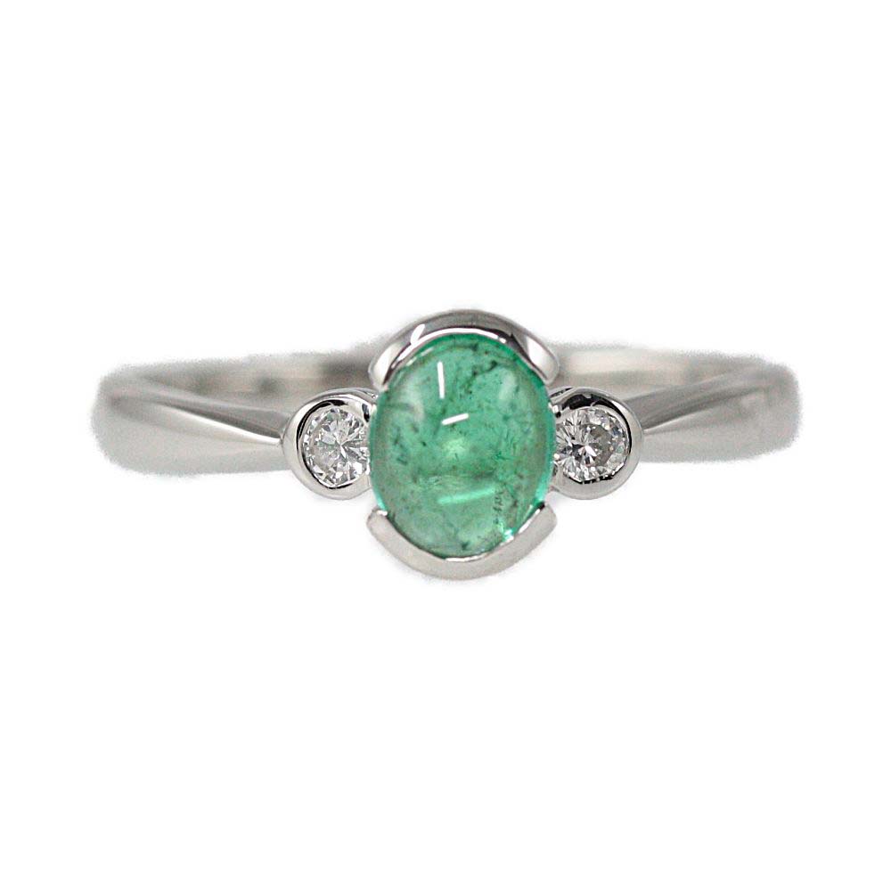 Jewelery Maki Emerald Diamond Ring Ring Pt850 / EM0.67ct 