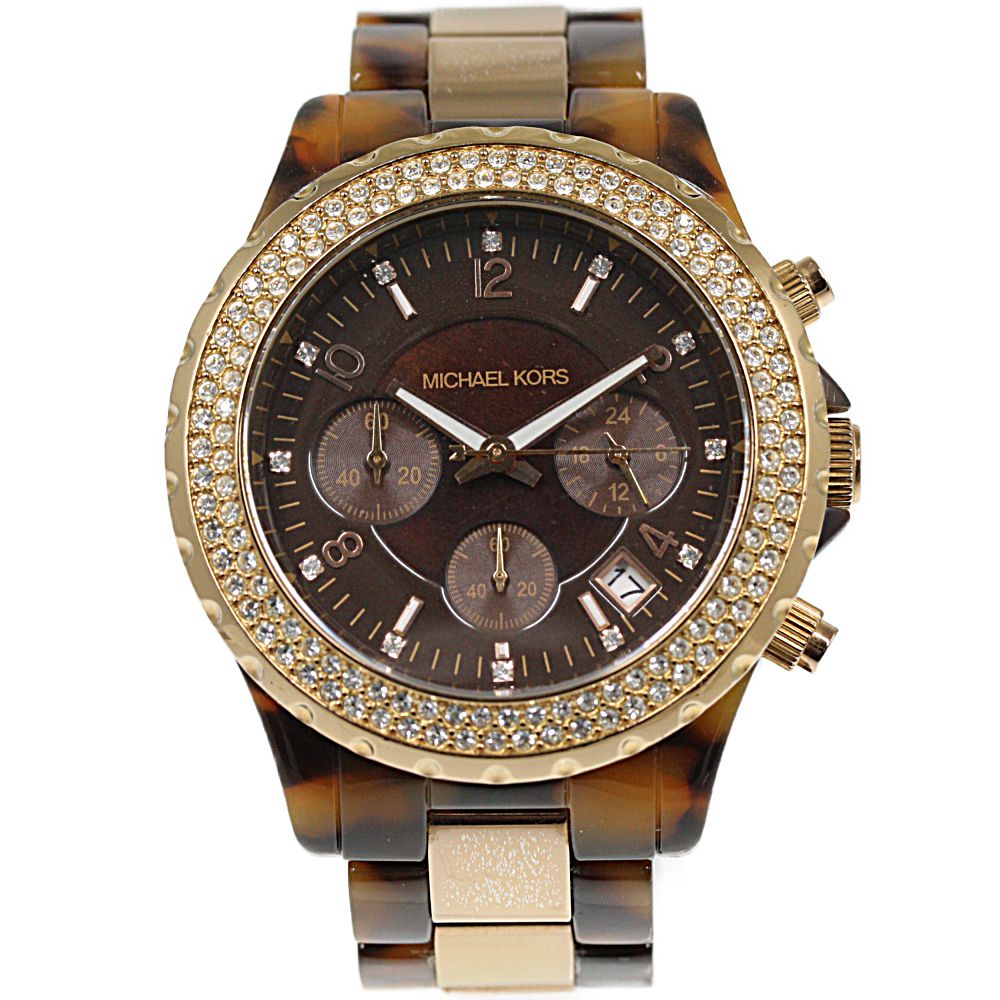 mk rhinestone watch