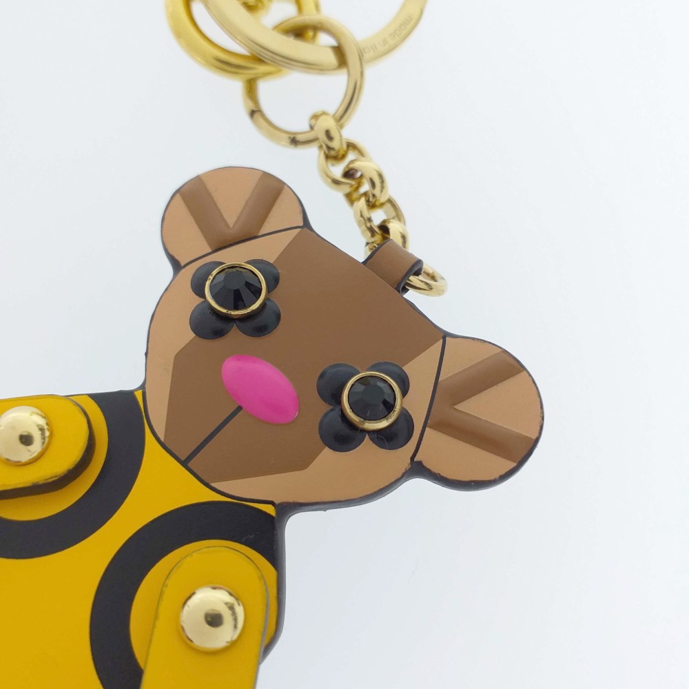 Louis Vuitton Monogram Porte Cret Christmas Teddy Bear Keyring Keychain Bag ... | eBay